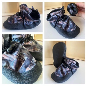 BAREFOOT NÍZKÉ SOFTSHELL CAPÁČKY - odstín ARMY HUNTER- “ prošívané microfleecem, odolná špička protiodření - více velikostí - 13cm - 15cm - 17cm