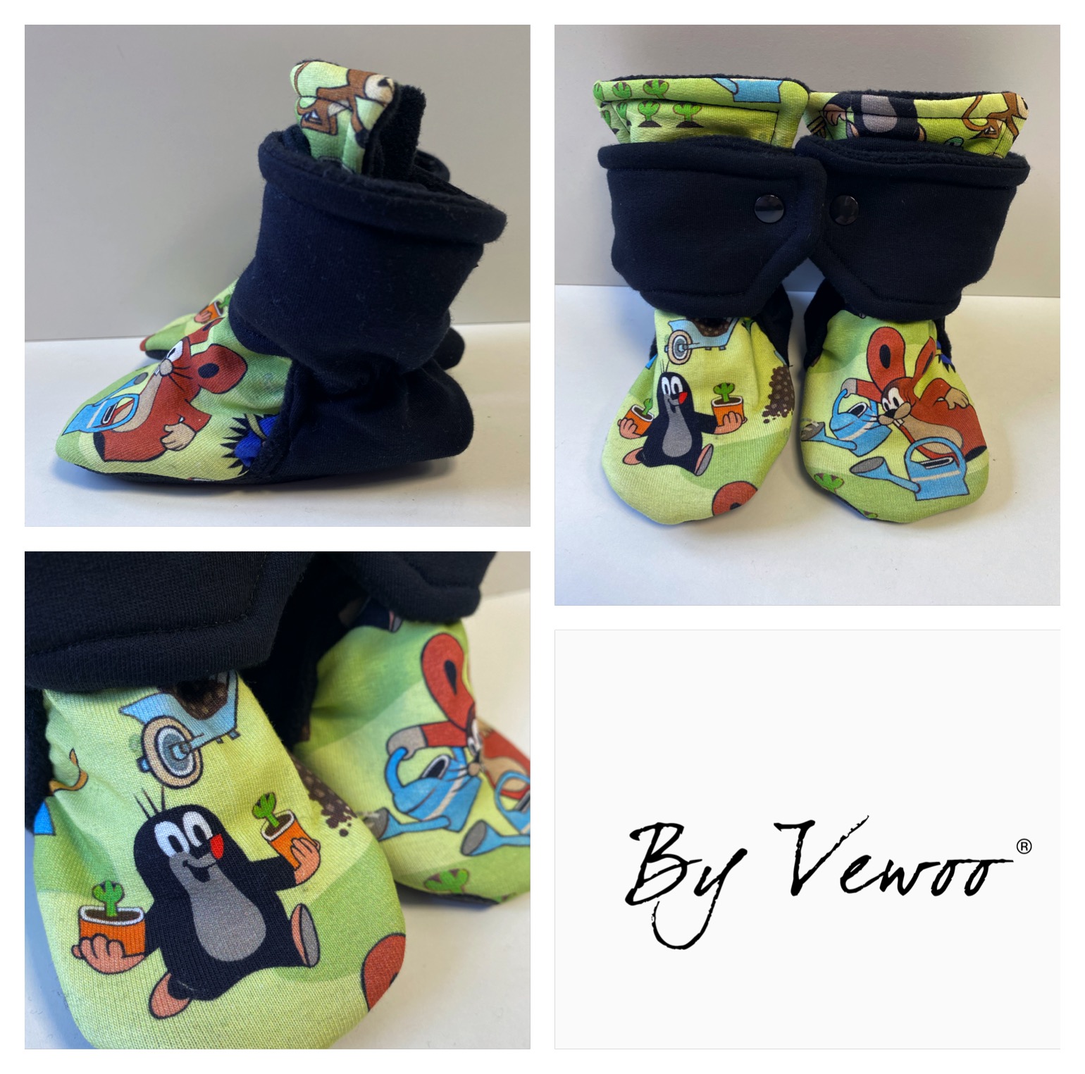 Dětský rostoucí setík - set obsahuje ->MIKINA - BAGGY - již bez capáčků-  velikost 74- vzor KRTEČEK/ČERNÁ