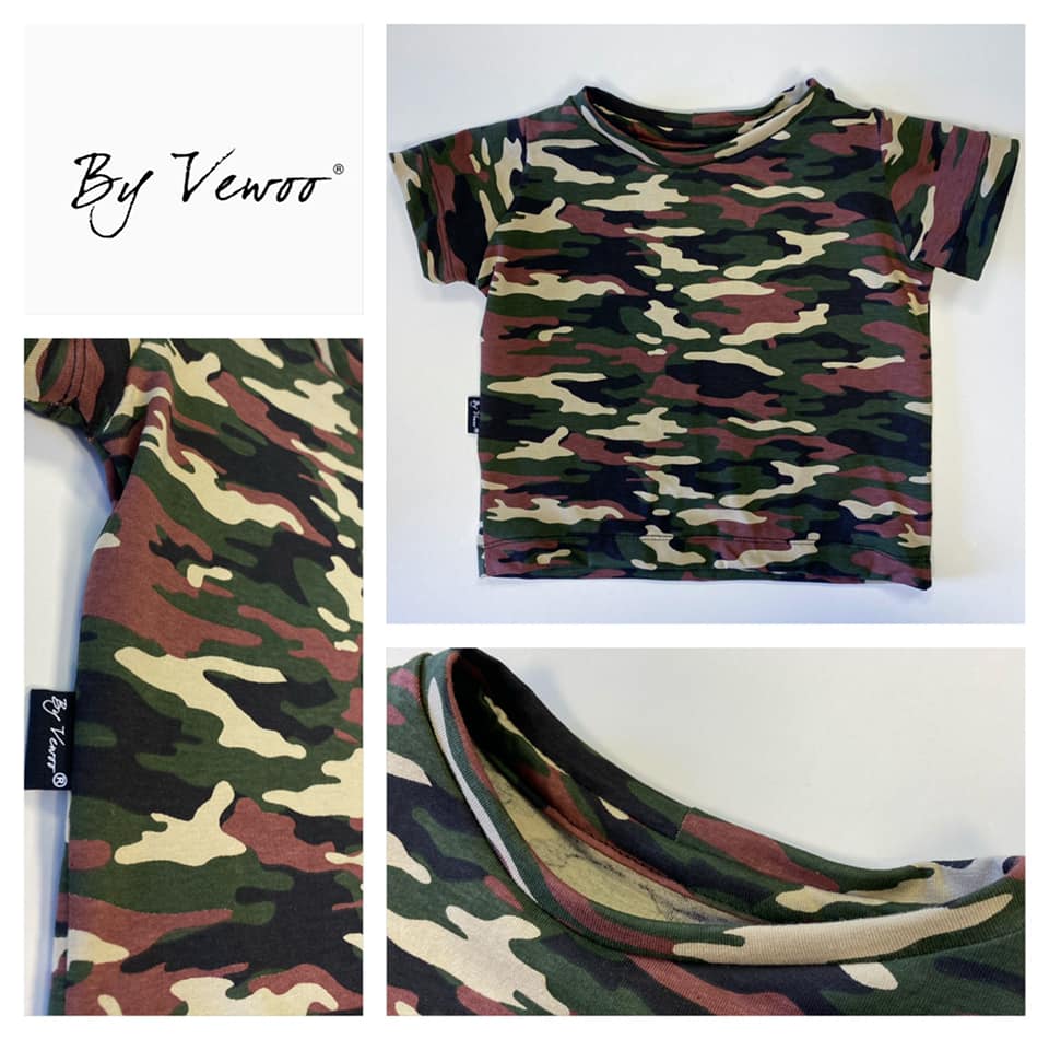 Dětský setík - set obsahuje : Rostoucí baggy - "VEBAGGOUŠKY" plus tričko za výhodnou cenu : materiál : teplákovina Vzor army  -velikost 86/92